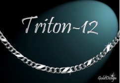 Triton 12 - náramek rhodium